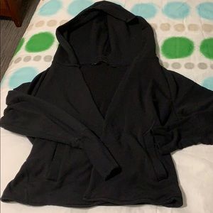 Athleta black sweatshirt cardigan